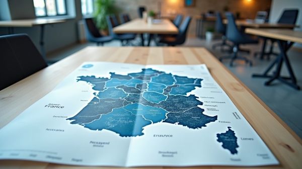 Le maillage départemental des agences web françaises